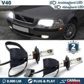 Kit LED H4 para Volvo V40 1 94-05 Luces de Cruce + Carretera | 6500K 8000LM CANbus