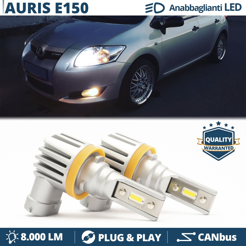 Luces de Cruce LED H11 para Toyota Auris E150 (06-12) | Bombillas Led CANbus Luz Potente Blanca 6500K 8000LM Luces de Cruce LED H11 para Toyota Auris E150 (06-12) | Bombillas Led CANbus Luz Potente Blanca 6500K 8000LM
