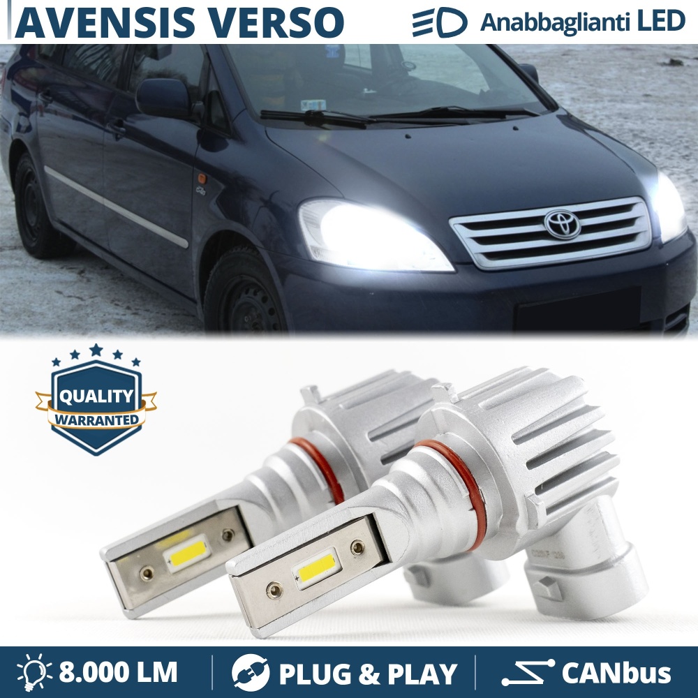 Luces de Cruce LED HB4 para Toyota Avensis Verso (01-09) | Bombillas Led CANbus Luz Potente Blanca 6500K 8000LM Luces de Cruce LED HB4 para Toyota Avensis Verso (01-09) | Bombillas Led CANbus Luz Potente Blanca 6500K 8000LM