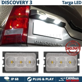 X2 Placchette Luci Targa LED per LAND ROVER Discovery 3 (04-09) | CANbus, Plug & Play | 6.500K