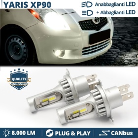 Kit Led H4 para Toyota Yaris XP90 (05-11) Luces de Cruce + Carretera | 6500k 8000LM | Plug & Play