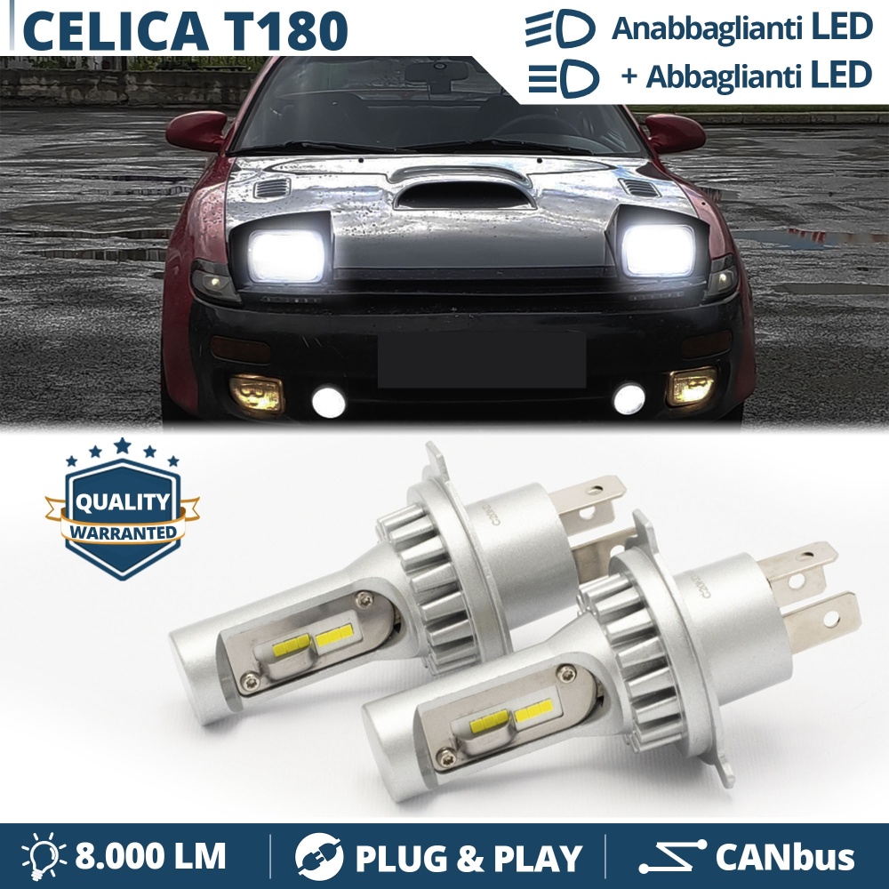 Kit Led H4 para Toyota Celica V-T180 (89-93) Luces de Cruce + Carretera | 6500k 8000LM | Plug & Play Kit Led H4 para Toyota Celica V-T180 (89-93) Luces de Cruce + Carretera | 6500k 8000LM | Plug & Play