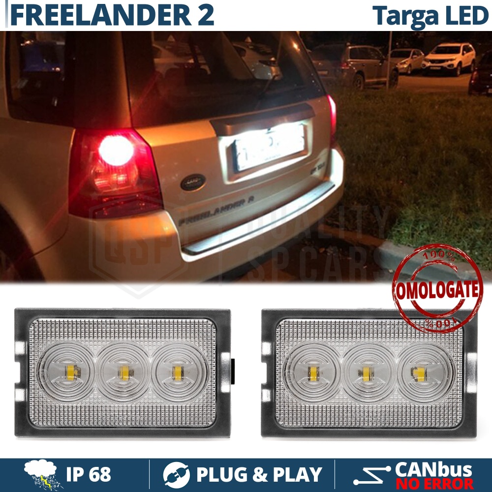 2 Plafones LED Matrícula para LAND ROVER 2 (06-14) | Canbus, Plug & Play | 6.500K Blanco