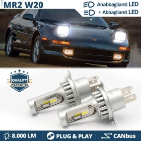 Kit Led H4 para Toyota MR2 W20 (89-2000) Luces de Cruce + Carretera | 6500k 8000LM | Plug & Play