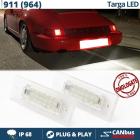 2 Plafones LED Matrícula para PORSCHE 911 (964) 88-94 | Canbus, Plug & Play | 6.500K Blanco Frío