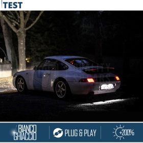 2 LED License Plate Lights for PORSCHE 911 (993) 93-97 | CANbus, Plug & Play | 6.500K White Ice