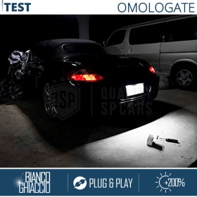 Placchette Luci Targa LED per PORSCHE 968 91-95 | CANbus, Plug & Play | 6.500K Ghiaccio