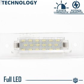 Placchette Luci Targa LED per PORSCHE BOXSTER (986) 96-04 | CANbus, Plug & Play | 6.500K Ghiaccio