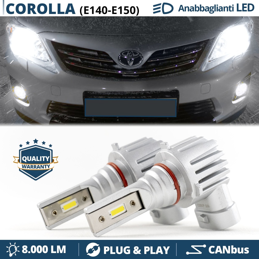 Luces de Cruce LED HB4 para Toyota Corolla E140-E150 (06-12) | Bombillas Led CANbus Luz Potente Blanca 6500K 8000LM Luces de Cruce LED HB4 para Toyota Corolla E140-E150 (06-12) | Bombillas Led CANbus Luz Potente Blanca 6500K 8000LM