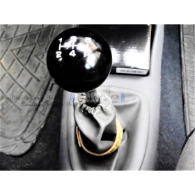 Pomo Palanca de Cambio 5 VELOCIDADES NEGRO para Coches Nueva y Antigua Universal en Acero Inoxidable Anotizado