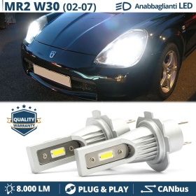 Luces de Cruce LED H7 para Toyota MR2 W30 Facelift (02-07) | Bombillas Led CANbus Luz Potente Blanca 6500K 8000LM