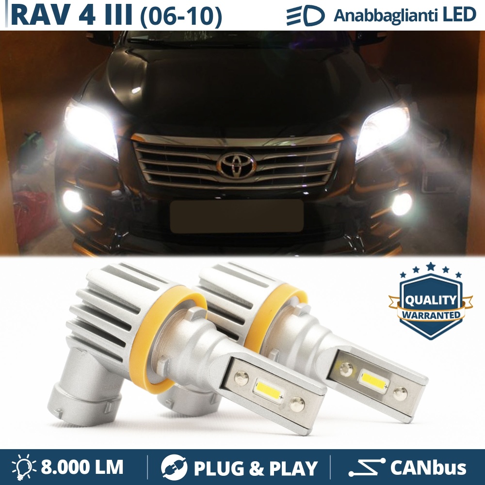 LED Low Beam for Toyota RAV 4 III (06-10) | CANbus Led Bulbs White Ice 6500K 8000LM | Plug & Play LED Low Beam for Toyota RAV 4 III (06-10) | CANbus Led Bulbs White Ice 6500K 8000LM | Plug & Play