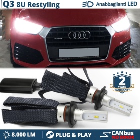 Kit LED H7 para Audi Q3 8U Facelift Luces de Cruce CANbus | 6500K Blanco Frío 8000LM