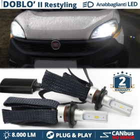 Kit LED H7 para Fiat Doblò 2 Facelift Luces de Cruce CANbus | 6500K Blanco Frío 8000LM