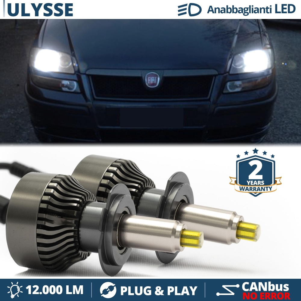 Kit LED H7 para Fiat Ulysse 2 Luces de Cruce | Bombillas Led Canbus 6500K 12000LM