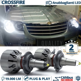 Kit LED H7 para Chrysler Crossfire Luces de Cruce | Bombillas LED CANbus Blanco Frío | 6000K 19000LM