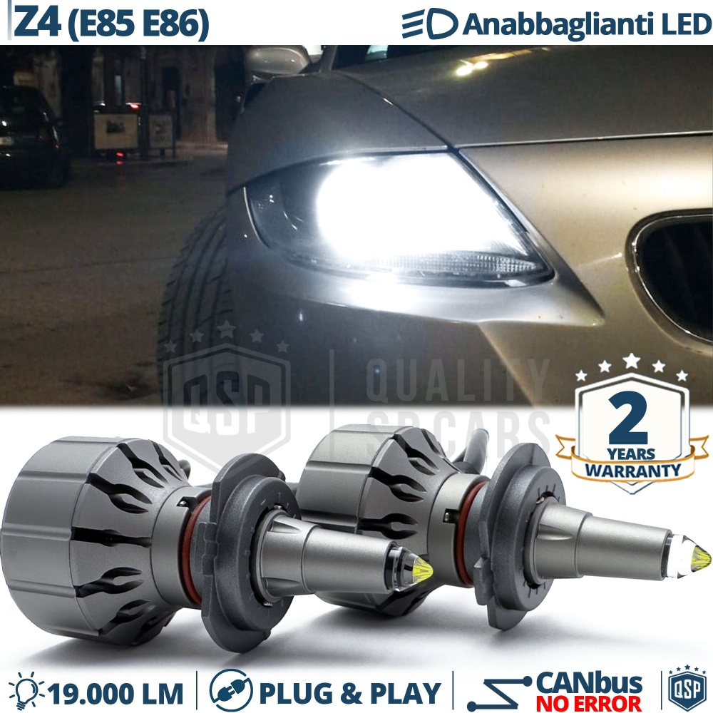 Kit LED H7 para BMW Z4 (E85, E86) Luces de Cruce | CANbus Blanco Frío | 6000K 19000LM