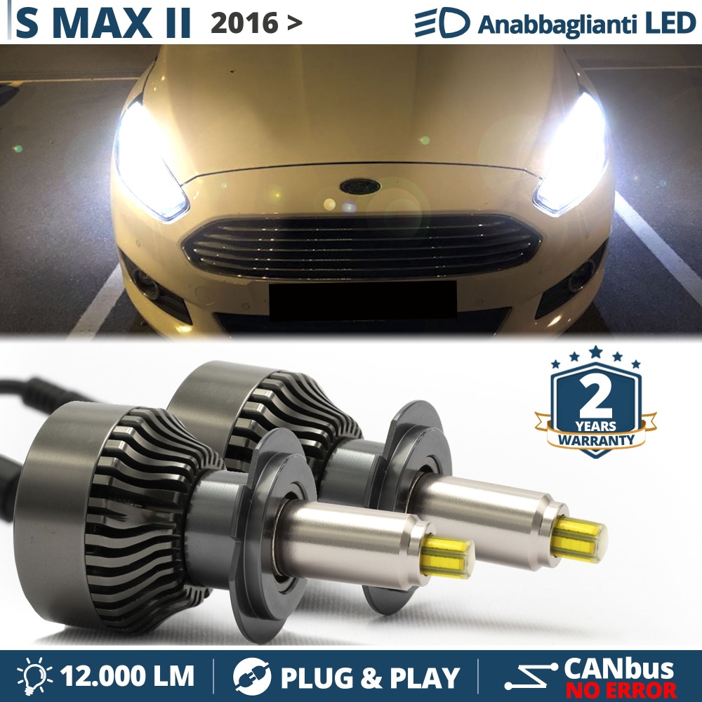 Kit LED H7 para FORD S-MAX 2 Luces de Cruce | Bombillas Led Canbus 6500K 12000LM