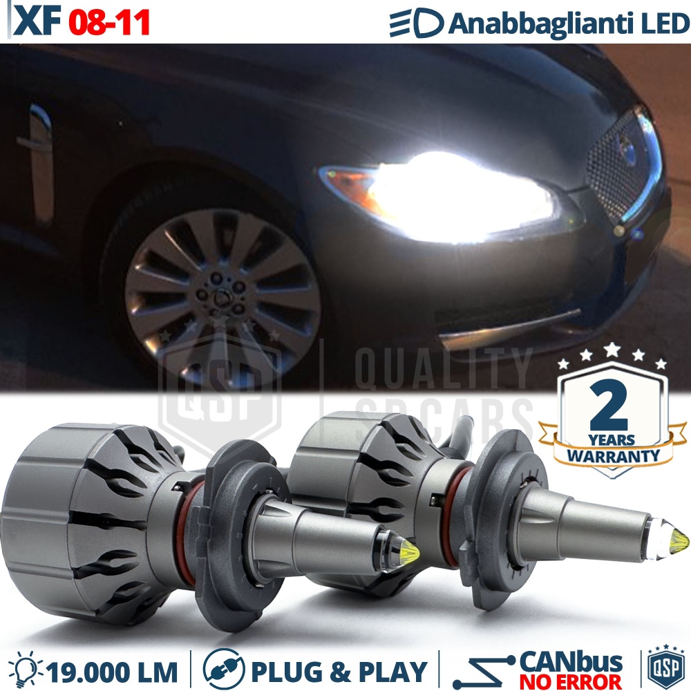 Kit LED H7 para Jaguar XF I Luces de Cruce | Bombillas LED CANbus Blanco Frío | 6000K 19000LM