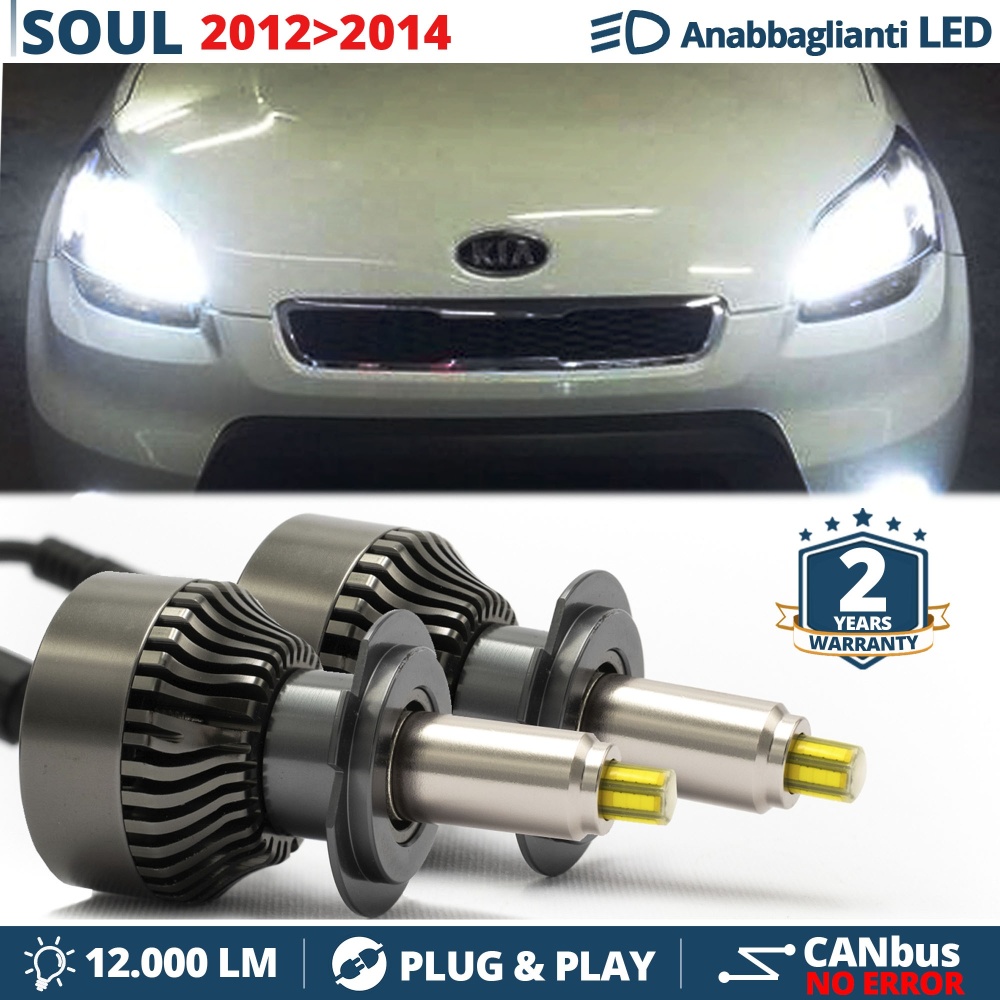 Kit LED H7 para Kia Soul 1 Facelift Luces de Cruce | Bombillas Led Canbus 6500K 12000LM