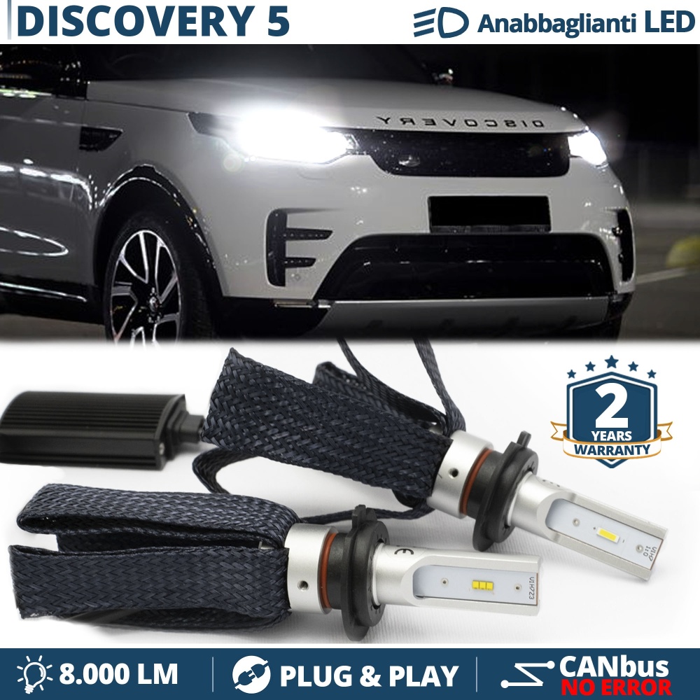 Kit LED H7 para Land Rover Discovery 5 Luces de Cruce CANbus | 6500K Blanco Frío 8000LM
