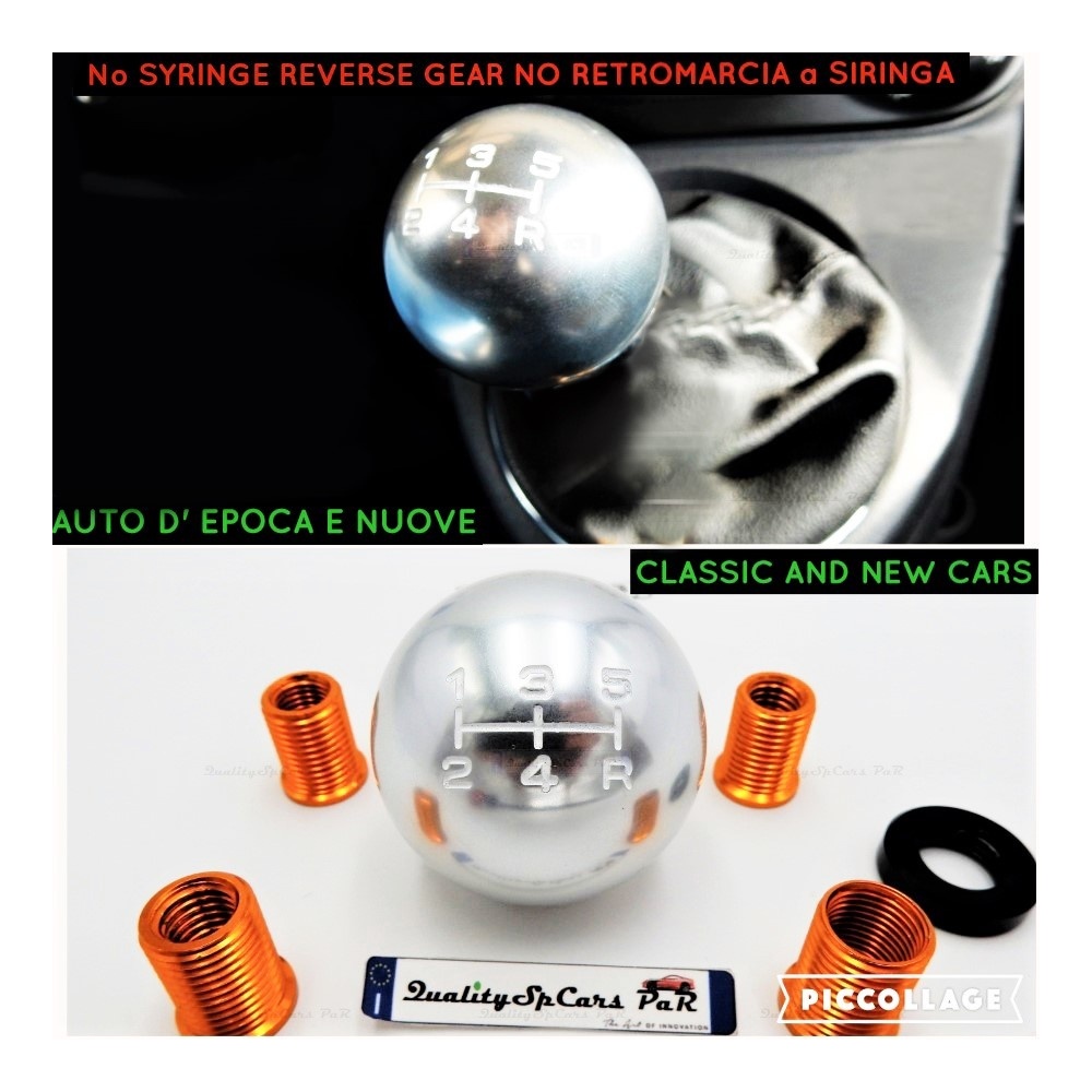 Pomo Palanca de Cambio 5 VELOCIDADES Gris PLATEADO para Coches Nueva y Antigua Universal en Acero Inoxidable Anotizado Pomo Palanca de Cambio 5 VELOCIDADES Gris PLATEADO para Coches Nueva y Antigua Universal en Acero Inoxidable Anotizado
