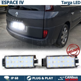Luces de Matricula LED para Renault Espace 4 6500K Blanco Frío | CANbus Plug & Play