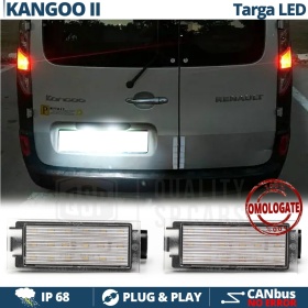 Luces de Matricula LED para Renault Kangoo 2 6500K Blanco Frío | Canbus Plug & Play