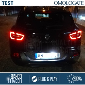 Luces de Matricula LED para Renault Kadjar 6500K Blanco Frío | Canbus Plug & Play