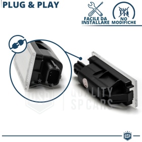 Luces de Matricula LED para Renault Kadjar 6500K Blanco Frío | Canbus Plug & Play