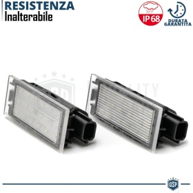 Luces de Matricula LED para Renault Kadjar 6500K Blanco Frío | Canbus Plug & Play
