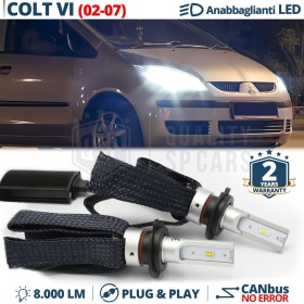 Kit LED H7 para Mitsubishi Colt 6 (02-08) Luces de Cruce CANbus | 6500K Blanco Frío 8000LM