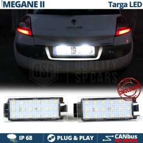 License Plate Light Full LED for Renault Megane 2 18 Leds 6500K Ice White | Canbus Plug & Play