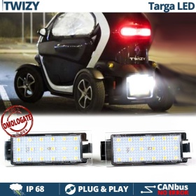 Luces de Matricula LED para Renault Twizy 6500K Blanco Frío | Canbus Plug & Play