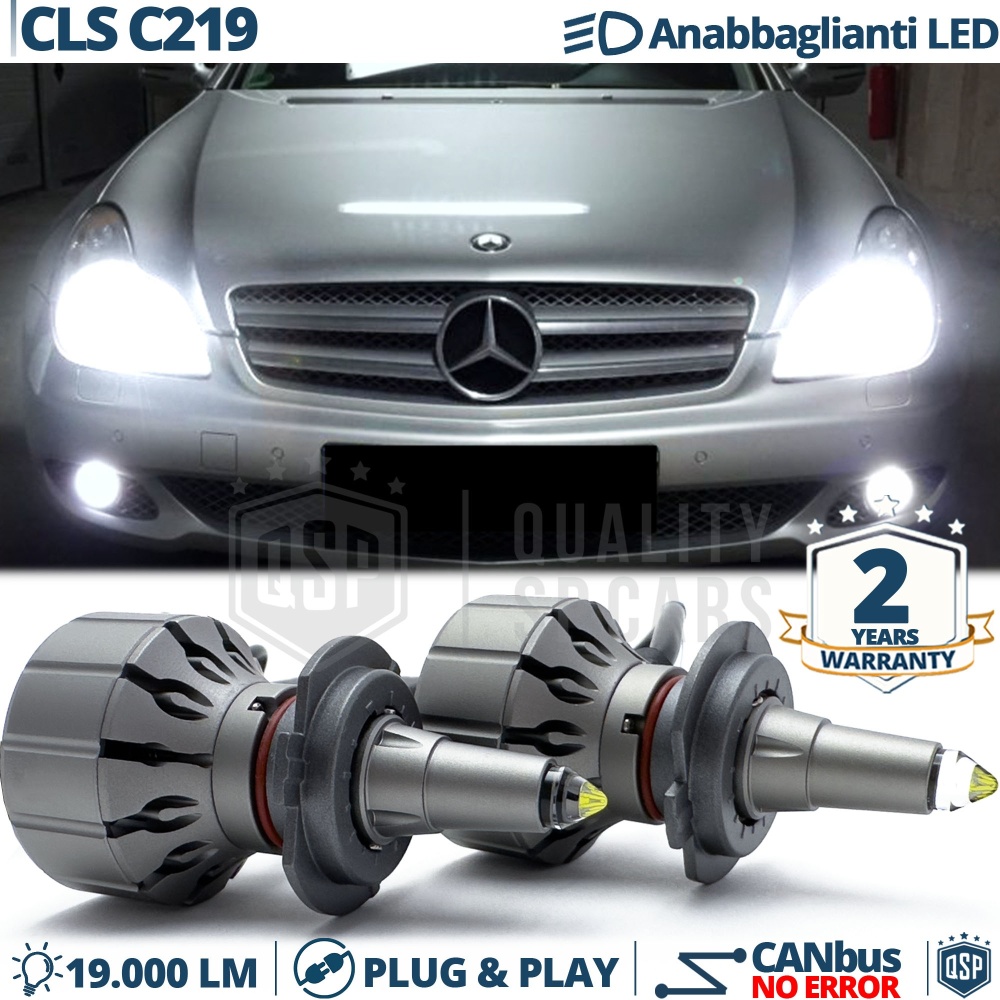 Kit LED H7 para Mercedes CLS C219 Luces de Cruce Lenticulares | Bombillas LED CANbus Blanco 6000K
