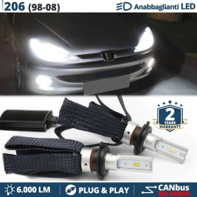 Kit LED H7 para PEUGEOT 206 03-07 Luces de Cruce CANbus | 6500K Blanco Frío 8000LM