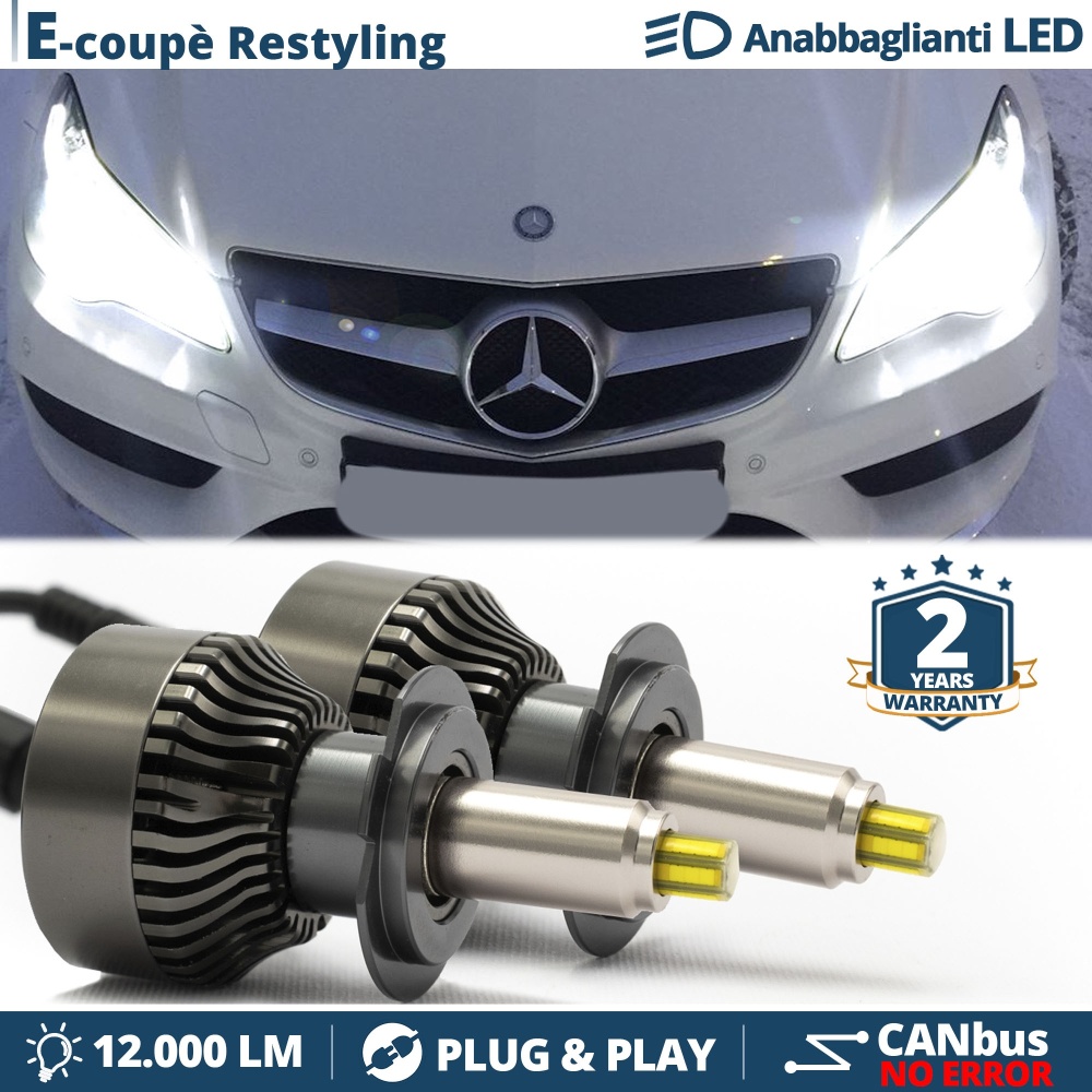 Lampade LED H7 per Mercedes Classe E Coupé C207 13-17 Luci Bianche Anabbaglianti CANbus | 6500K 12000LM