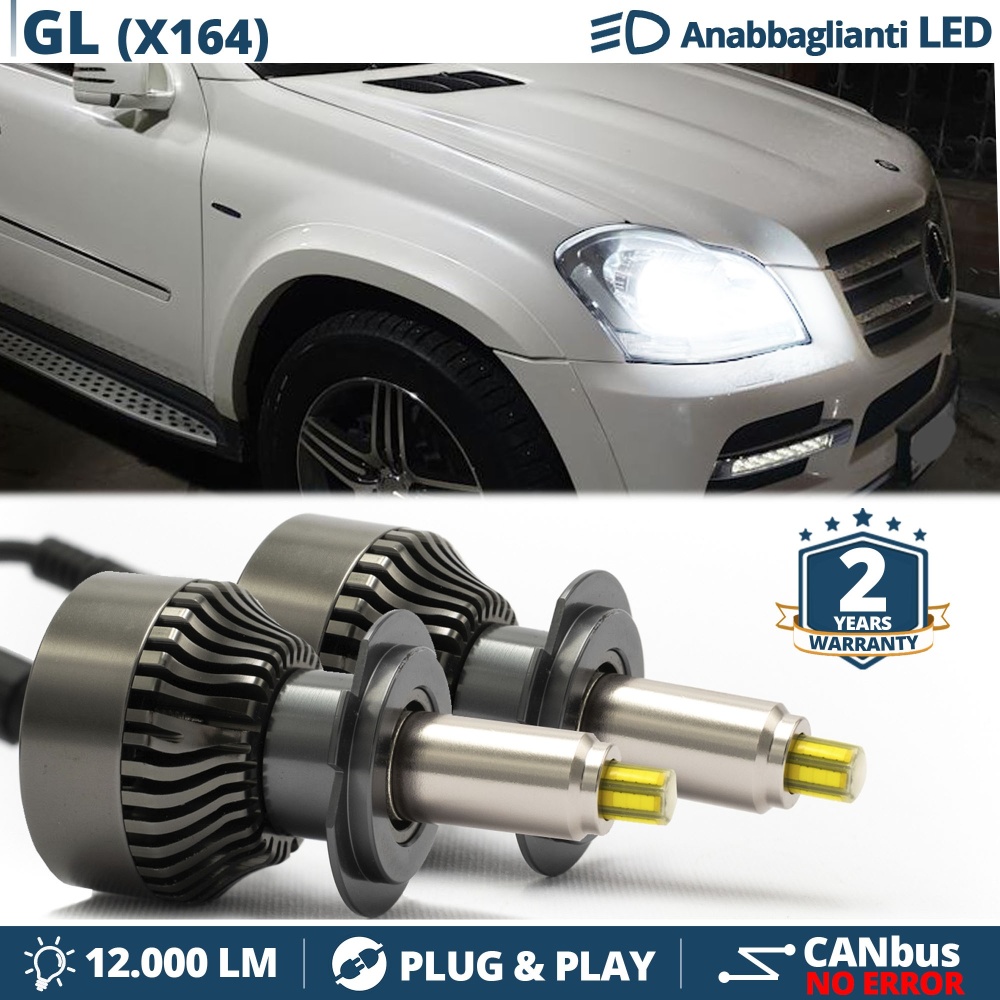 Kit LED H7 para Mercedes GL X164 Luces de Cruce | Bombillas Led Canbus 6500K 12000LM