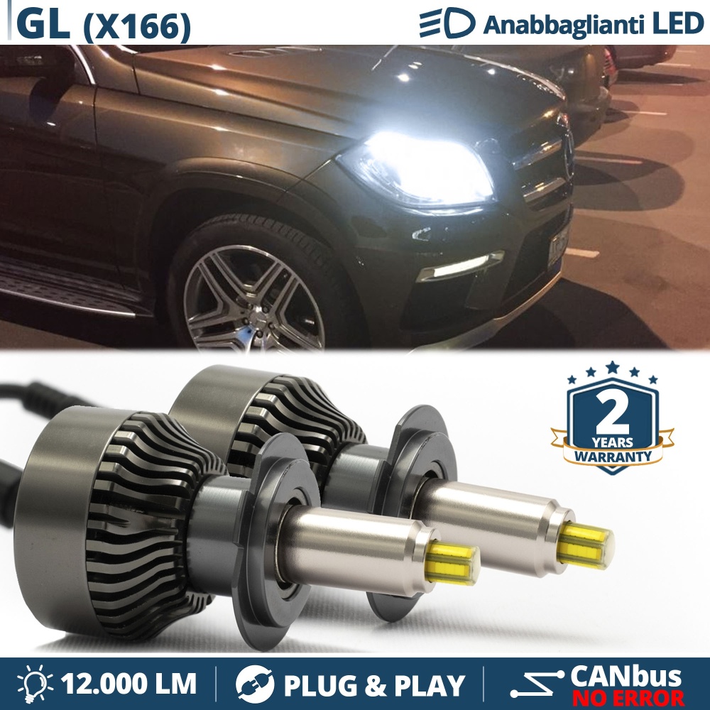Kit LED H7 para Mercedes GL X166 Luces de Cruce | Bombillas Led Canbus 6500K 12000LM