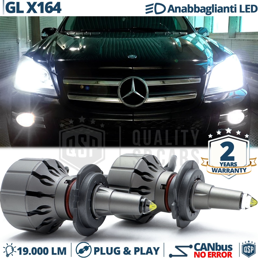 Kit LED H7 para Mercedes GL X164 Luces de Cruce | Bombillas LED CANbus Blanco 6000K 19000LM