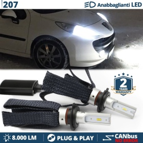 Kit LED H7 para Peugeot 207 Luces de Cruce CANbus | 6500K Blanco Frío 8000LM