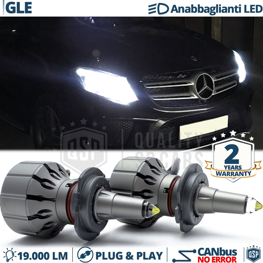 Kit LED H7 para Mercedes GLE W166 Luces de Cruce | Bombillas LED CANbus Blanco 6000K 19000LM
