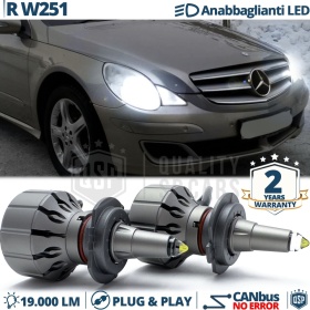 Kit Luci LED H7 Per Mercedes Classe R W251 Anabbaglianti Lenticolari CANbus 111W 19000LM