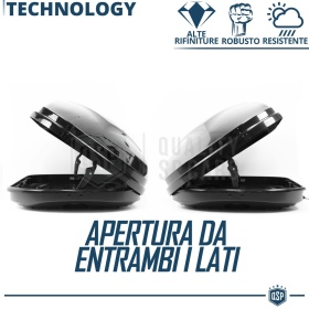 Car Roof Box 420 Liters, Black Travel Box Luggage Carrier