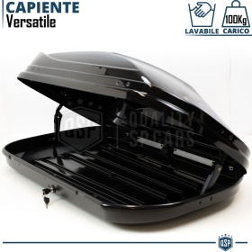 Car Roof Box 420 Liters, Black Travel Box Luggage Carrier