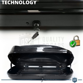 Car Roof Box 420 Liters, Black Travel Box Luggage Carrier