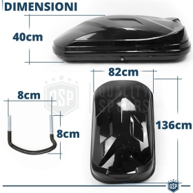 Car Roof Box 420 Liters, Black Travel Box Luggage Carrier