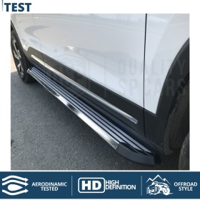 2 ESCALONES LATERALES Universales Coches y SUV | Pisaderas en Aluminio y PVC Antideslizante