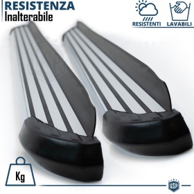 2 ESCALONES LATERALES Universales Coches y SUV | Pisaderas en Aluminio y PVC Antideslizante