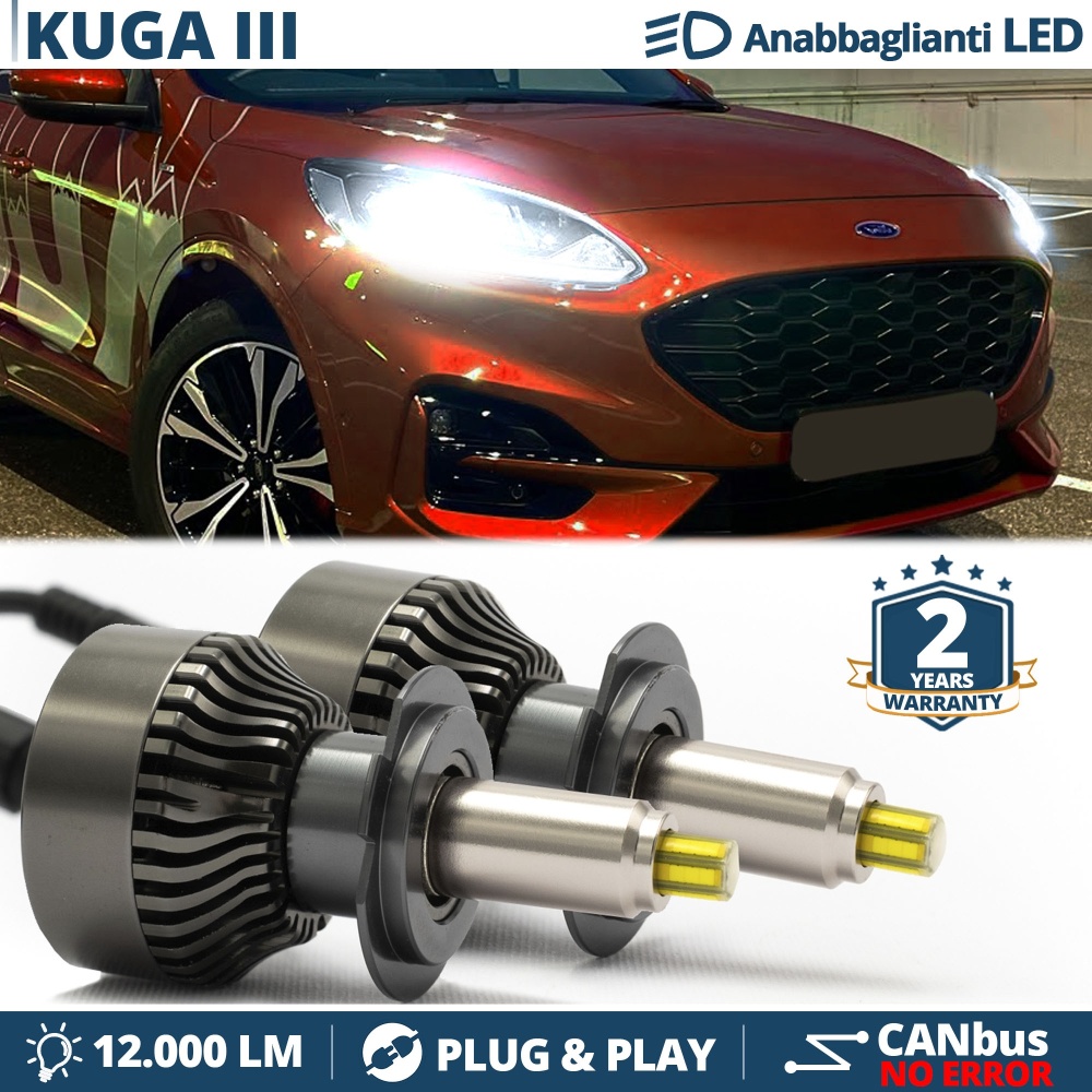 Kit LED H7 para Ford KUGA 3 Luces de Cruce | Bombillas Led Canbus 6500K 12000LM